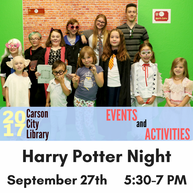 Harry Potter Night Carson City Library Nevada Events