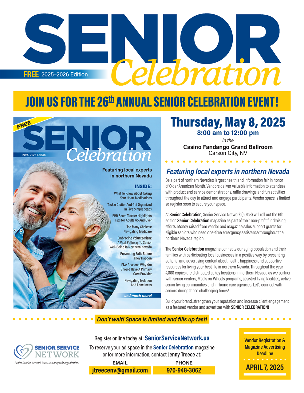 Senior Event Program Senior Celebration Health & Wellness Fair | Casino Fandango | Nevada Events