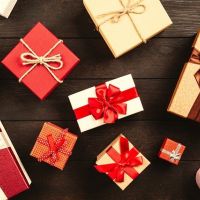 gift wrapped presents on a table