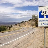 U.S. Highway 50 sign near Austin, NV