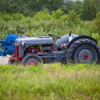 tractor in a field