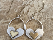 Wandering Wyld, Intro to Metalsmithing: Mixed Metal Heart Earrings with Snowflower Studio