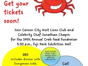 Carson City Events, 24th Annual Crab Feed Fundraiser