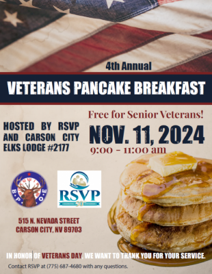 Elks Lodge #2177 Carson City, 4th Annual Veterans Pancake Breakfast