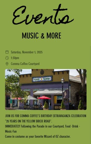 Comma Coffee, Birthday Extravaganza Celebration
