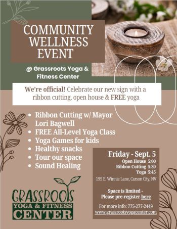 Grassroots Yoga & Fitness Center, Ribbon Cutting & Community Wellness Event