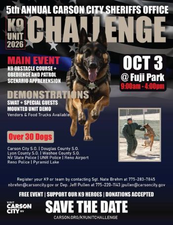 Carson City Events, 5th Annual Carson City Sheriff’s Office K9 Challenge!