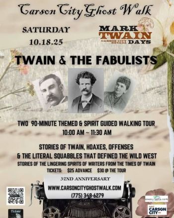 Carson City Ghost Walk, Ghost Walk - Twain & the Fabulists - Mark Twain Days