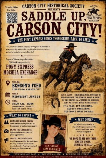 Carson City Historical Society, Annual re-ride of the Pony Express.