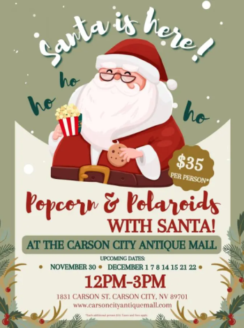 Carson City Events, Popcorn & Polaroids with Santa