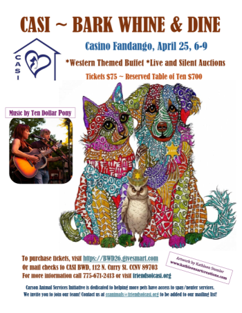 Carson Animal Services Initiative, Bark, Whine & Dine fundraiser