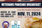 Elks Lodge #2177 Carson City, 4th Annual Veterans Pancake Breakfast