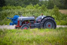 tractor in a field