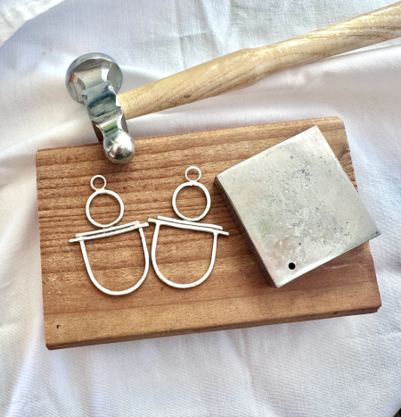 Wandering Wyld, Intro to Metalwork: Geometric Silver Earrings with Snowflower Studios