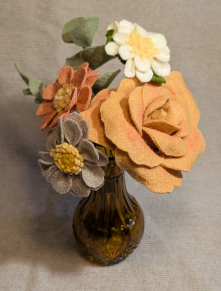 Wandering Wyld, Felt Flower Bud Vase with Mozy Studios