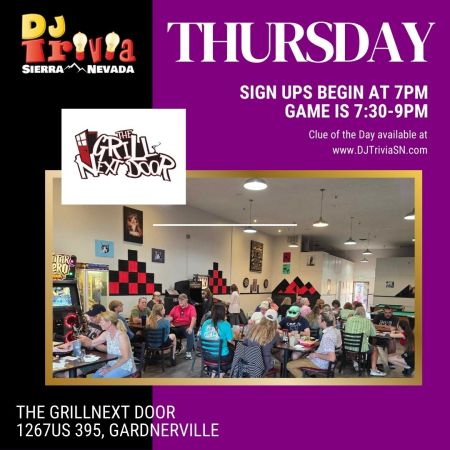 DJ Trivia, The Grill Next Door Thursdays