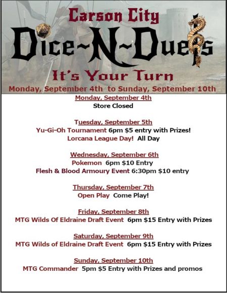 Dice N Duels, MTG Commander