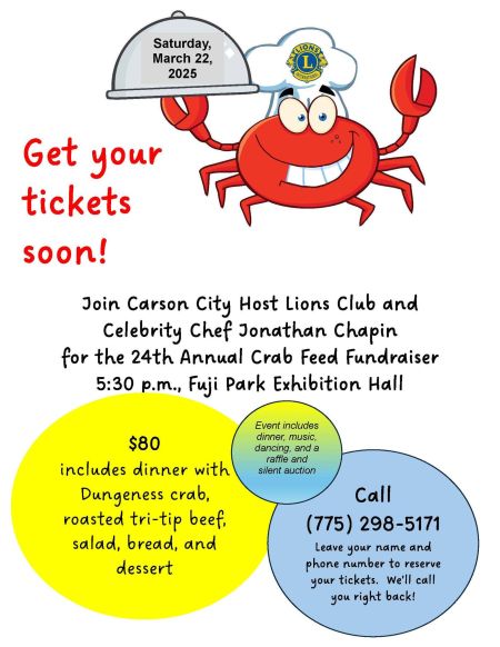 Carson City Events, 24th Annual Crab Feed Fundraiser