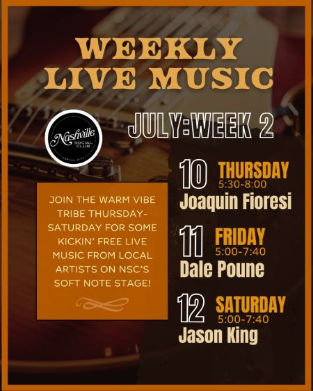 Nashville Social Club, Weekly Live Music