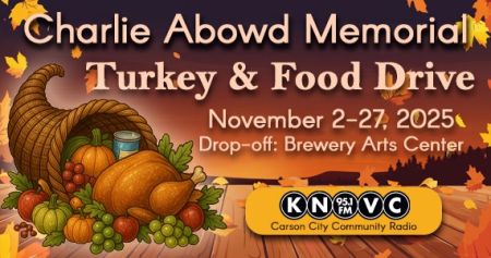 KNVC Carson City Community Radio, Charlie Abowd Memorial Turkey and Food Drive