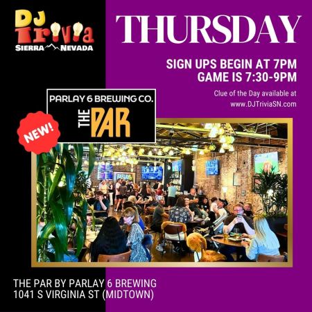 DJ Trivia, Parlay 6 Brewing Thursdays