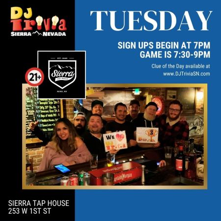 DJ Trivia, Sierra Tap House Tuesdays