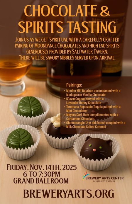 Brewery Arts Center, Chocolate & Spirits Tasting