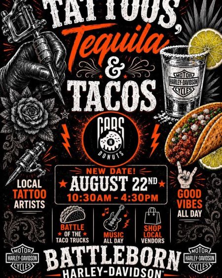 Battle Born Harley-Davidson, Tattoos, Tequila & Tacos