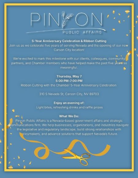 Carson City Chamber of Commerce, Ribbon Cutting & Grand Opening  at Pinyon Public Affairs