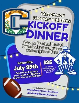 Carson City School District, Carson High Football Hall of Fame Dinner