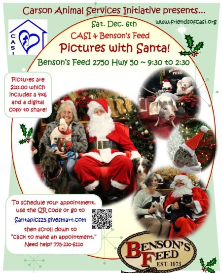 Carson Animal Services Initiative, Pictures with Santa!