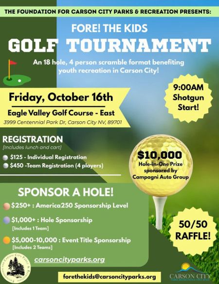 Carson City Parks, Recreation & Open Space, Fore! The Kids Golf Tournament