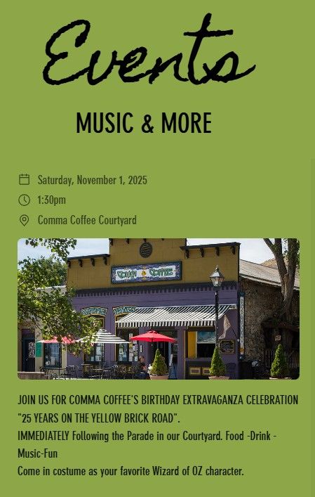 Comma Coffee, Birthday Extravaganza Celebration