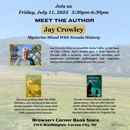 Friends of the Carson City Library, Meet the author Jay Crowley