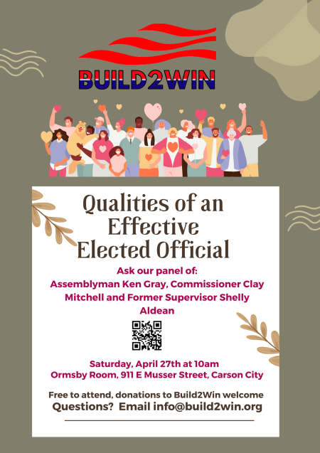Carson City Events, Build2Win Workshop: Qualities of an Effective Elected Official