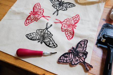 Wandering Wyld, Block Printing on Textiles with Evi Studio Art