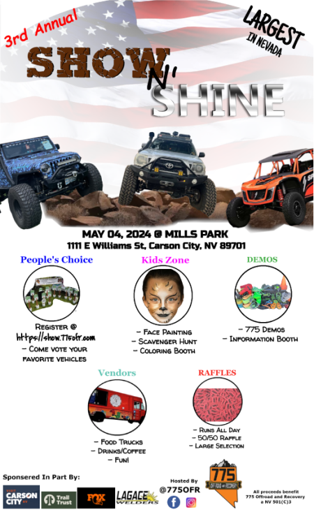 Carson City Events, 3rd Annual Show N' Shine