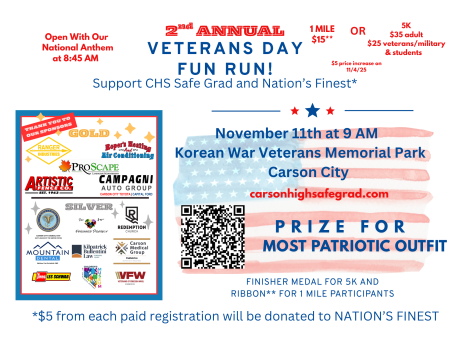 Carson City Events, 2nd annual Veterans Day Fun Run