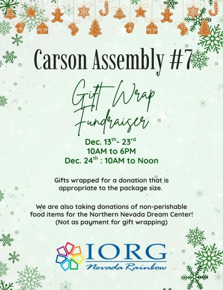 Carson Mall, Gift Wrapping Fund Raiser