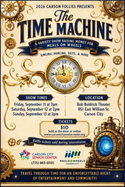 Carson City Senior Center, 2026 Follies: The Time Machine