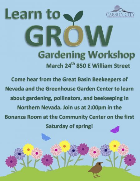 Carson City Community Center, Learn to Grow Gardening Workshop