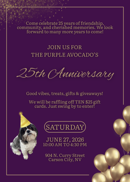 Carson City Events, Purple Avocado 25 years celebration