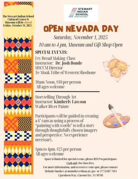 Carson City Events, Stewart Indian School open on Nevada Day