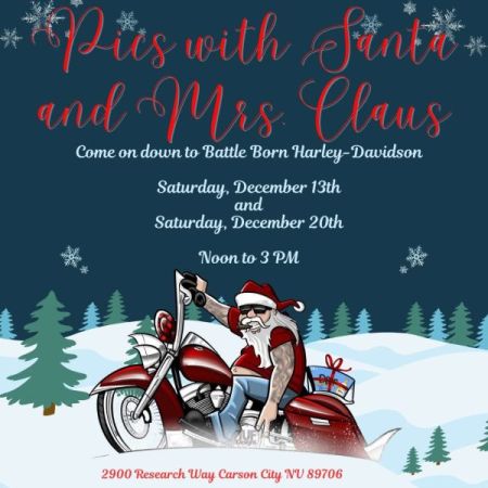 Battle Born Harley-Davidson, Pictures with Santa and Mrs. Claus