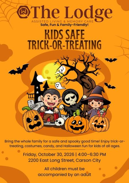 Carson City Events, Kids Safe Trick-or-Treating at the Lodge Assisted Living