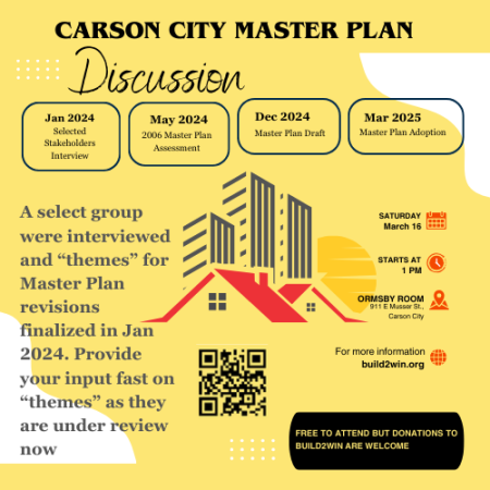 Carson City Events, Build2Win Workshop to understand the current Carson City Master Plan