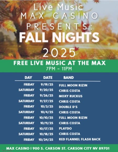 Max Casino, Fall Nights Live Music