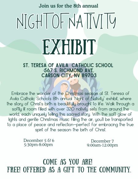 St. Teresa of Avila Catholic School, Night of Nativity Exhibit