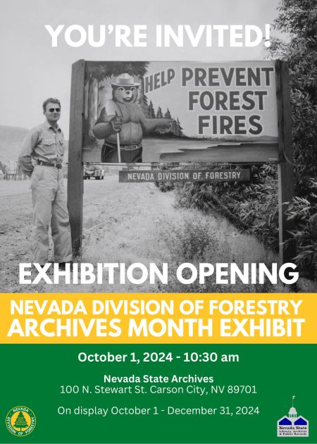 Carson City Events, Archives Exhibition Opening: Nevada Division of Forestry