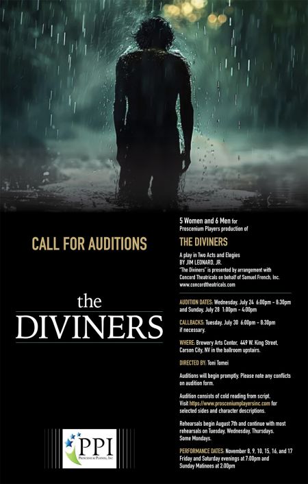 Brewery Arts Center, Call for Auditions PPI’s Production of The Diviners